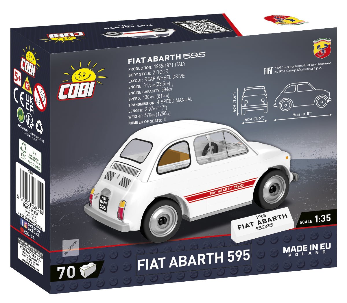 Cobi 1965 Fiat Abarth 595 - KhalilMania