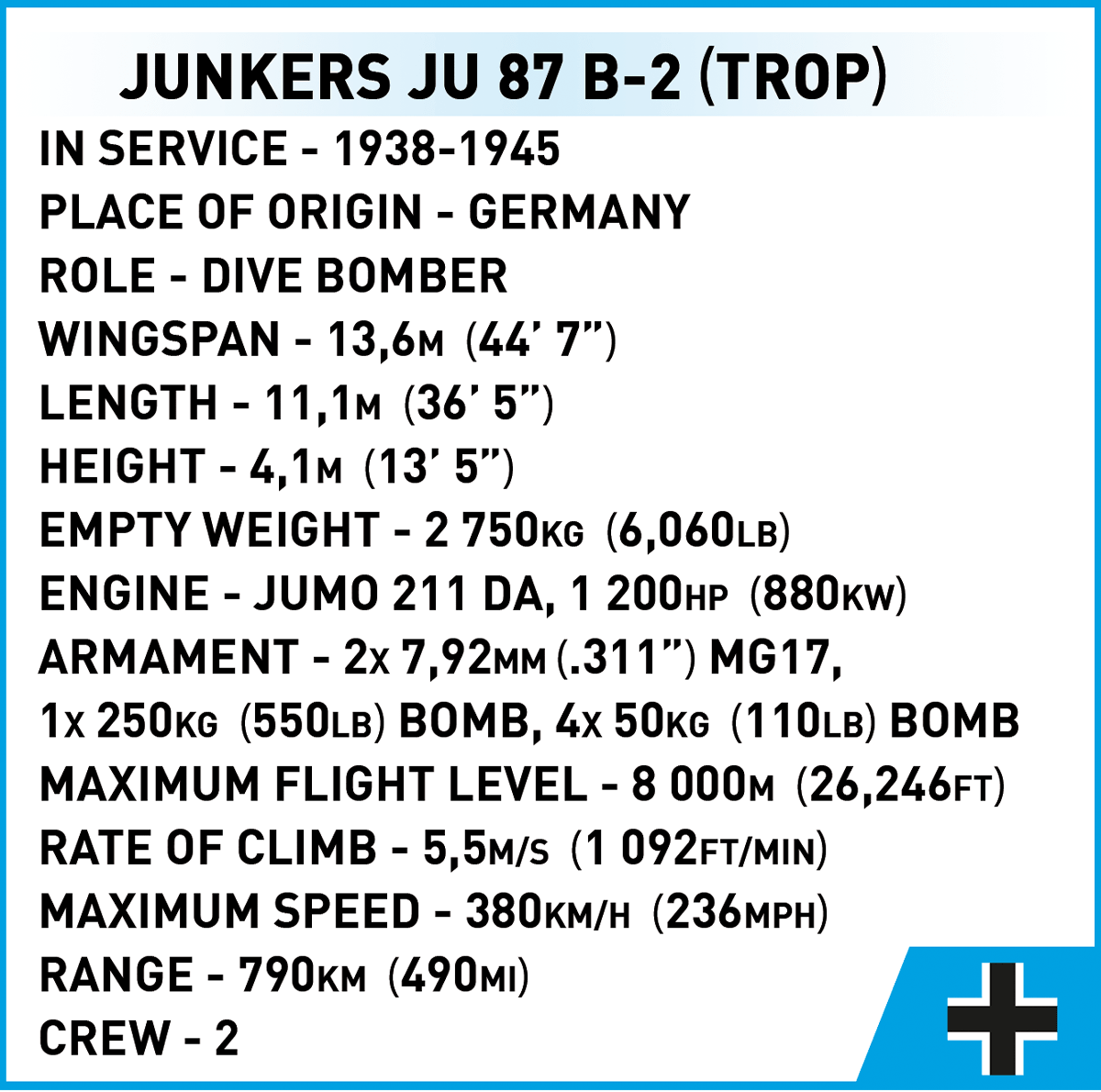 COBI Junkers Ju 87 B - 2 - KhalilMania
