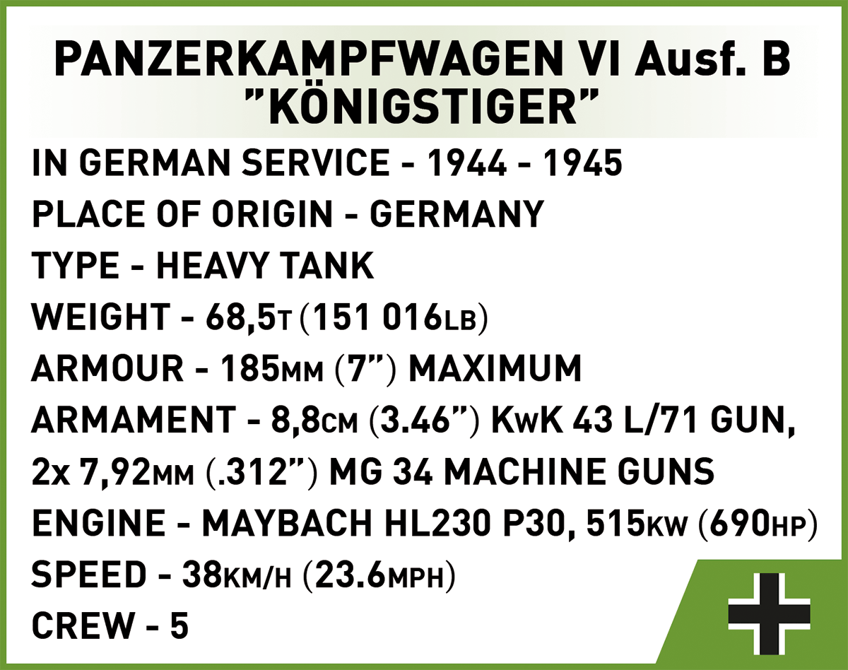 COBI Panzer VI Ausf. B Königstiger - KhalilMania