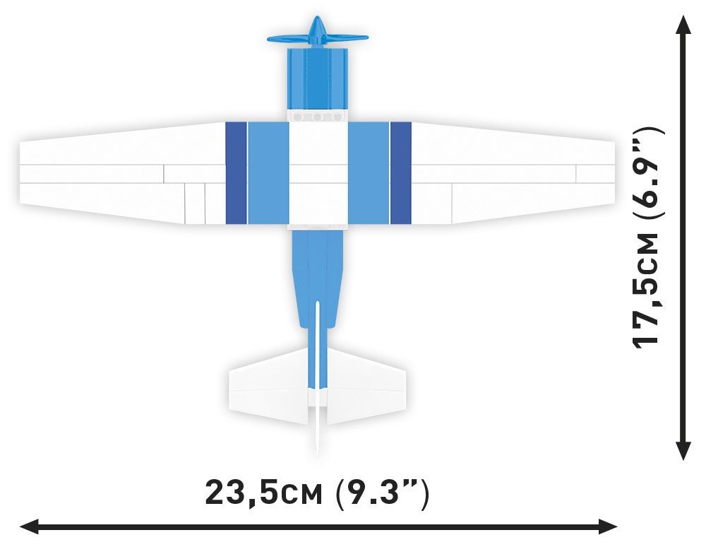 COBI Cessna 172 Skyhawk - White - Blue - KhalilMania