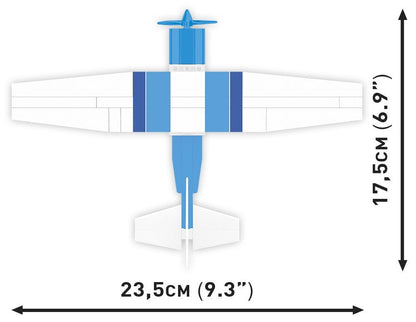 COBI Cessna 172 Skyhawk - White - Blue - KhalilMania