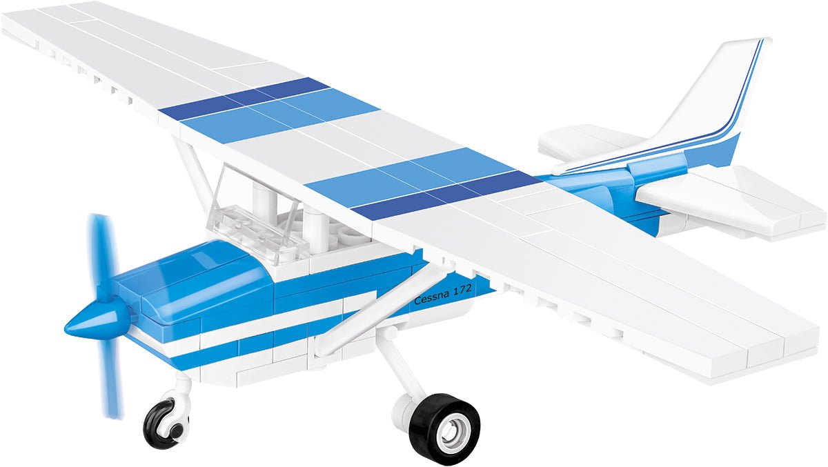 COBI Cessna 172 Skyhawk - White - Blue - KhalilMania