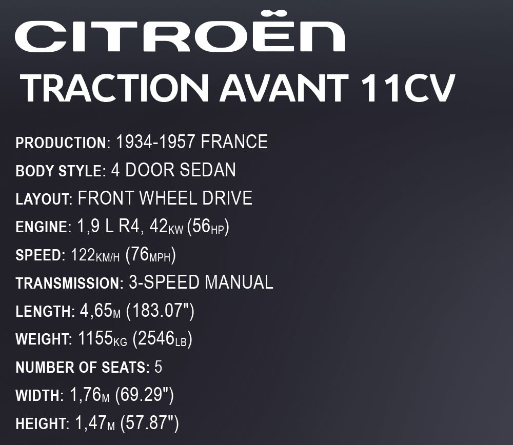 COBI Citroen Traction Avant 11C - KhalilMania