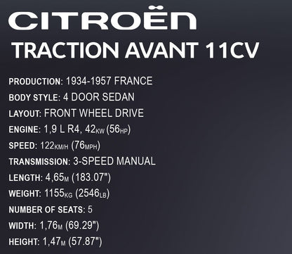 COBI Citroen Traction Avant 11C - KhalilMania