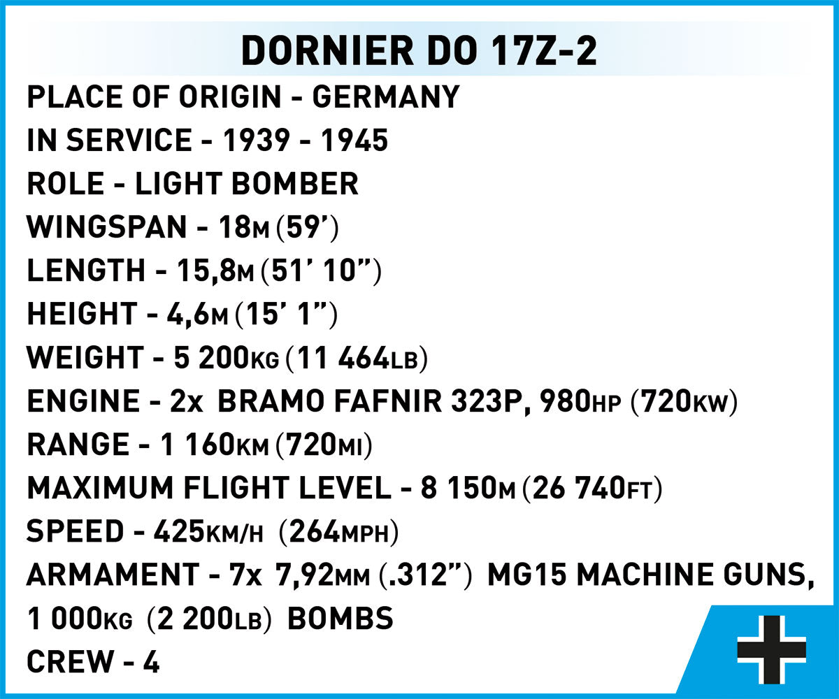 COBI Dornier Do 17Z - 2 - KhalilMania