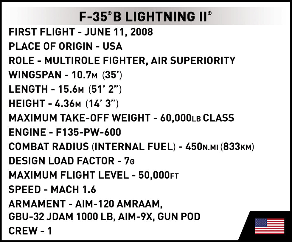 COBI F - 35B LIGHTNING II Fighter Jet - KhalilMania