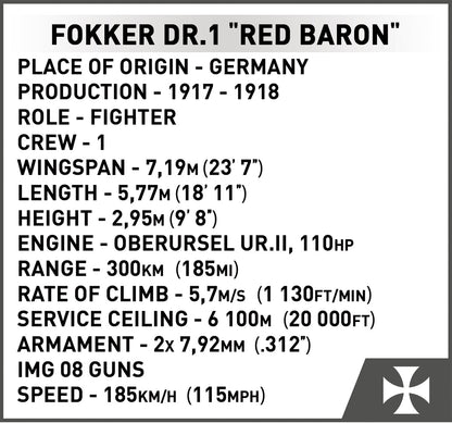 COBI Fokker Dr.1 Red Baron - KhalilMania