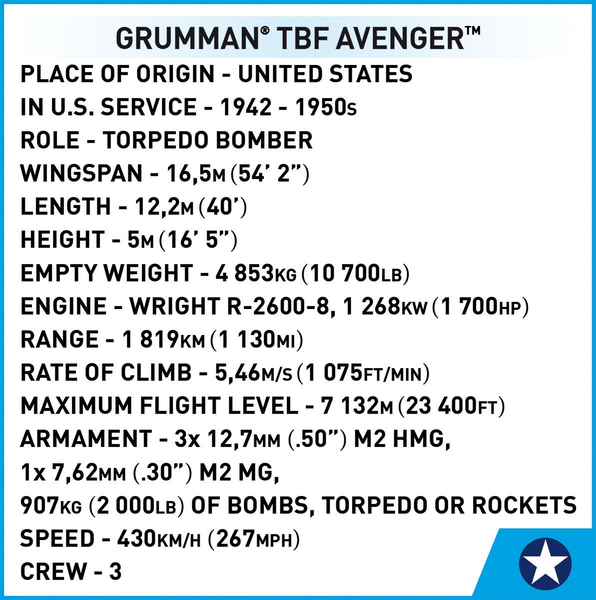 COBI Grumman TBF Avenger - KhalilMania