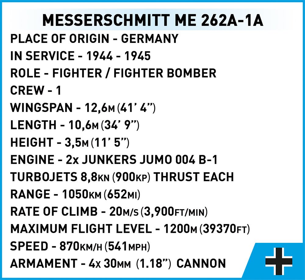 COBI Messerschmitt Me 262A 1A - KhalilMania