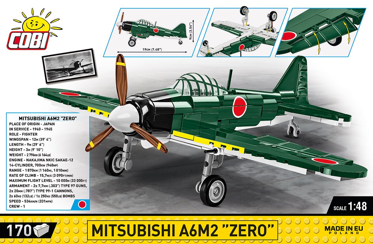 COBI® - Mitsubishi A6M2 ZERO (Scale 1:48) - KhalilMania
