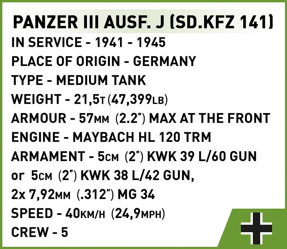 COBI Panzer III Ausf. J - KhalilMania