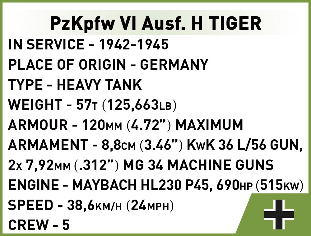 COBI Panzer VI Tiger 131 340 Piece - KhalilMania