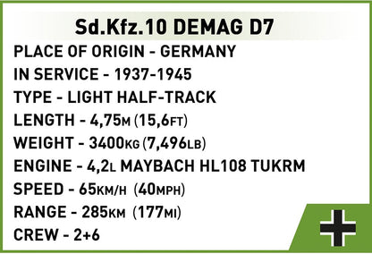 COBI Sd.Kfz 10 Demag D7 Halftrack - KhalilMania