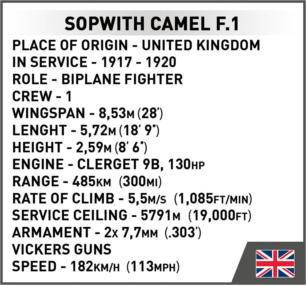 COBI Sopwith Camel F.1 - KhalilMania