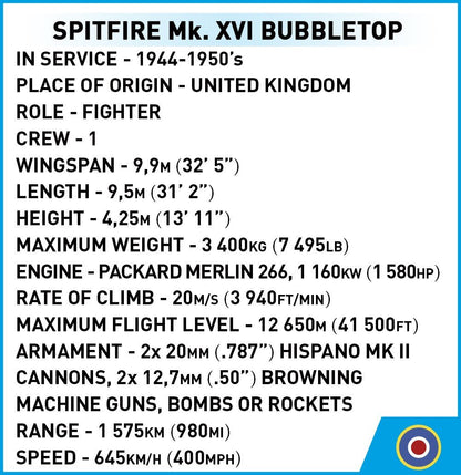 COBI Spitfire Mk. XVI Bubbletop - KhalilMania