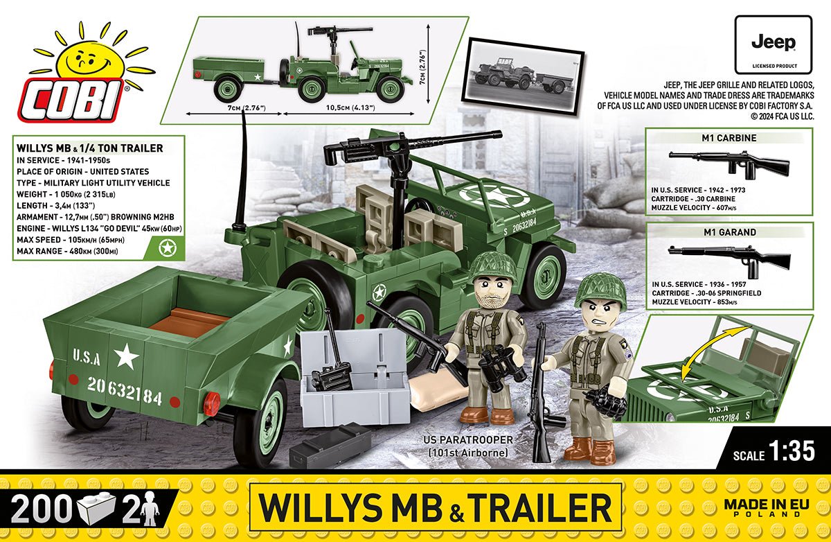 COBI® - Willys Jeep MB & Trailer - KhalilMania