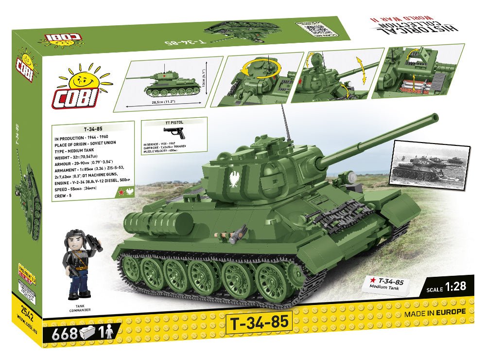 COBI WW2 Soviet T 34 - 85 Tank - KhalilMania