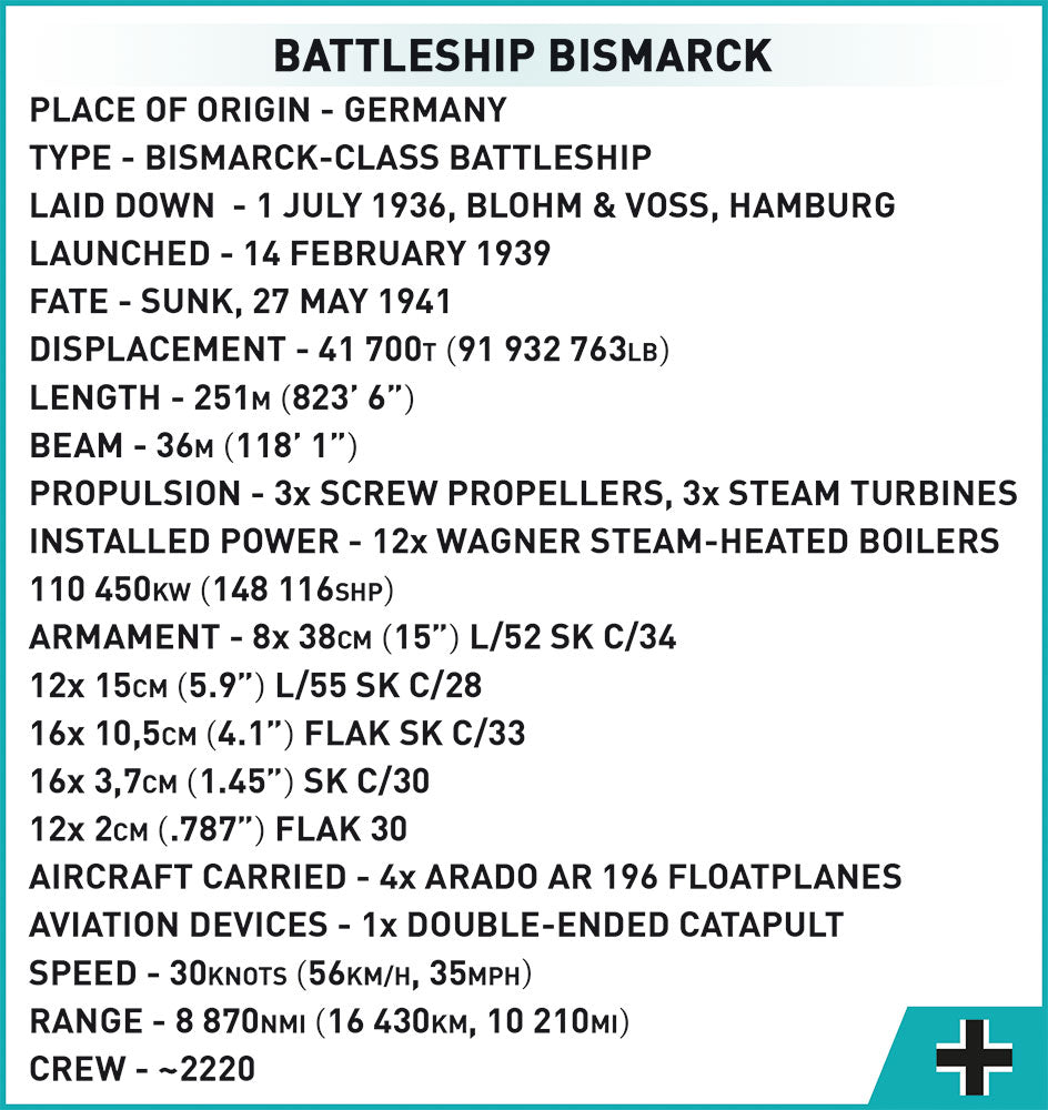 COBI WWII Battleship Bismarck - KhalilMania