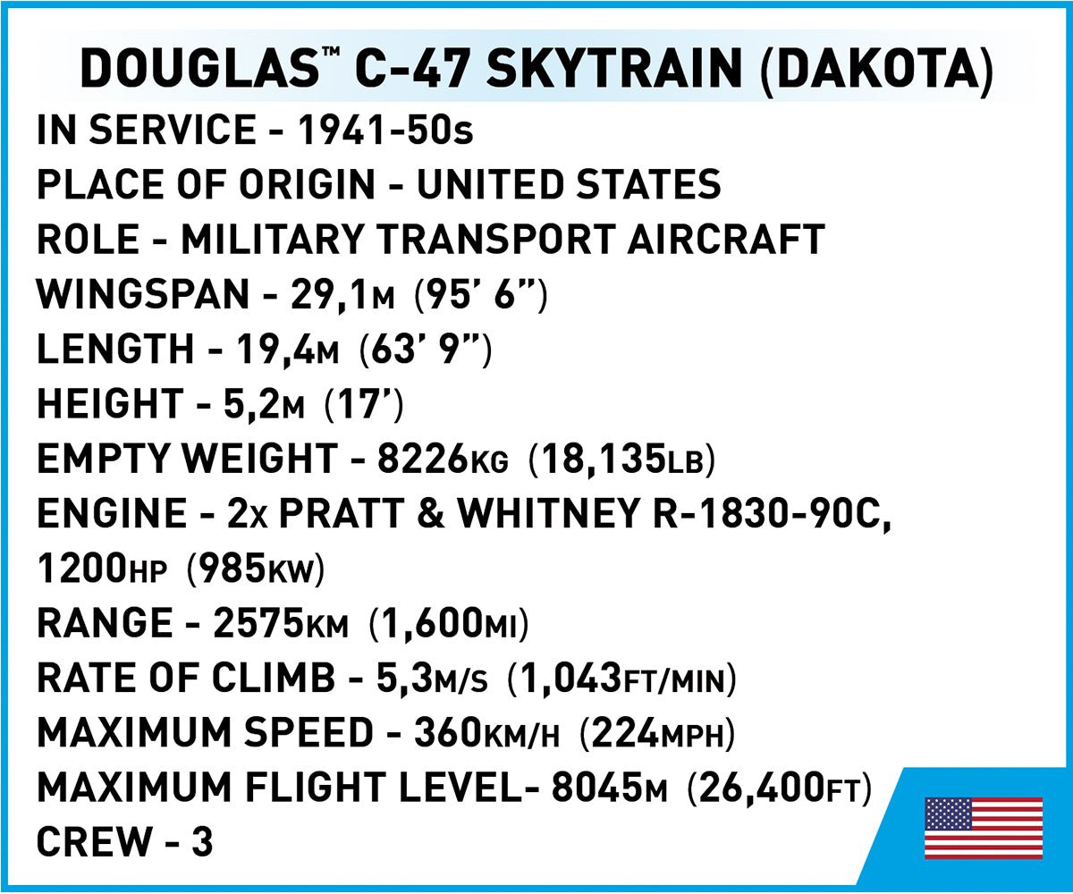 COBI WWII DOUGLAS C - 47 SKYTRAIN (DAKOTA) - KhalilMania