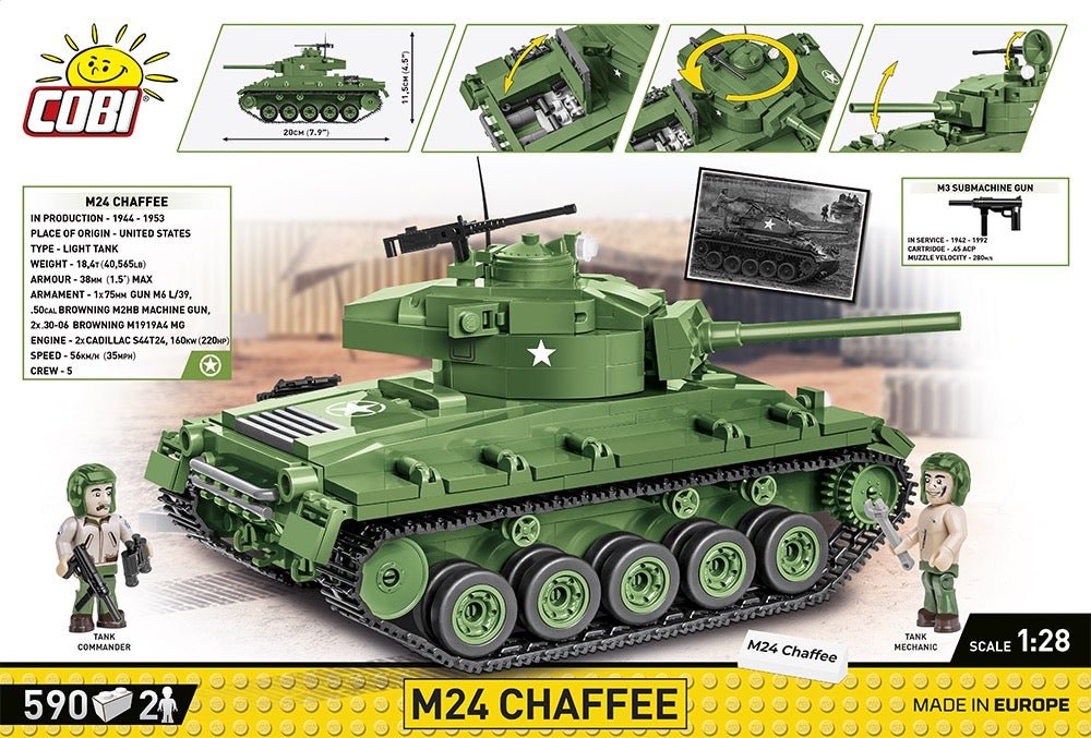 COBI® - WWII M24 CHAFFEE Tank - KhalilMania