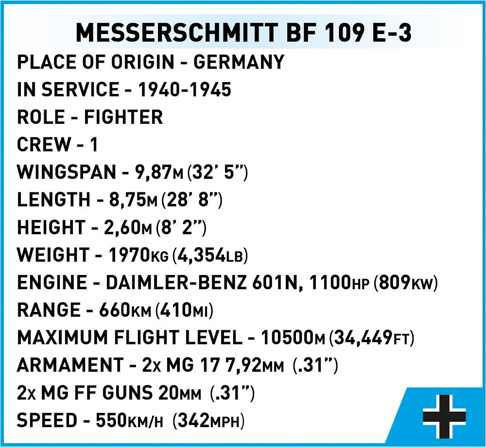 COBI WWII Messerschmitt BF 109 E - KhalilMania