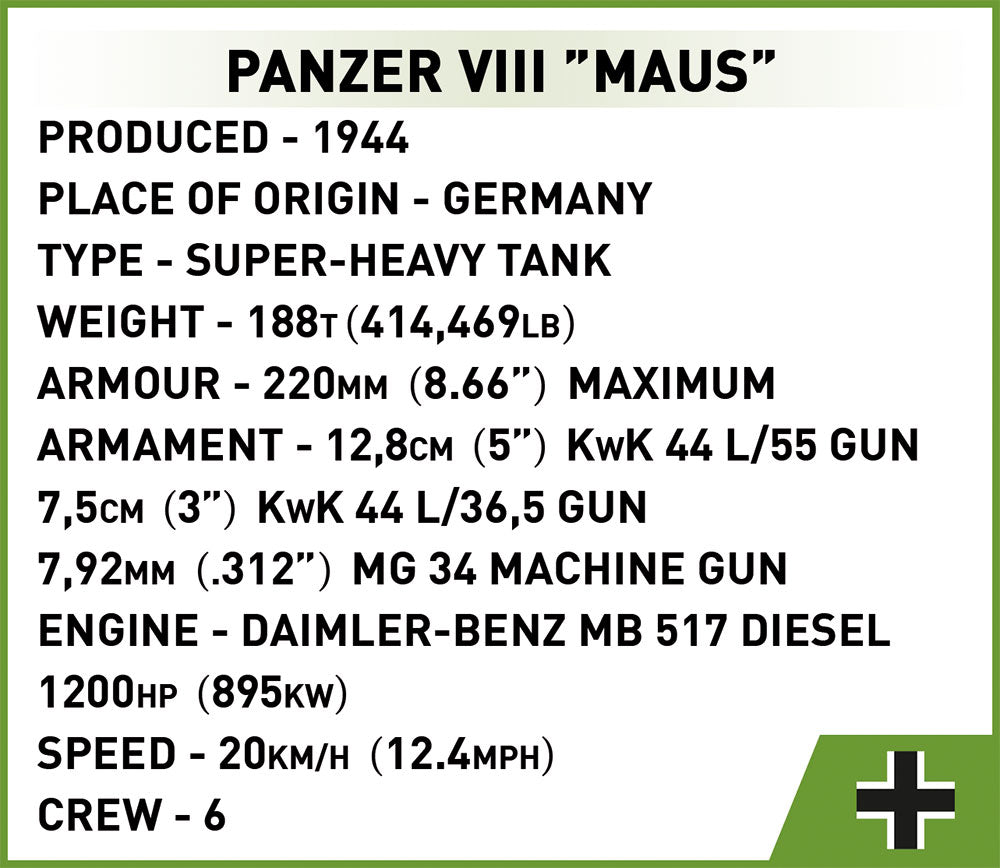 COBI WWII Panzer VIII Maus - KhalilMania