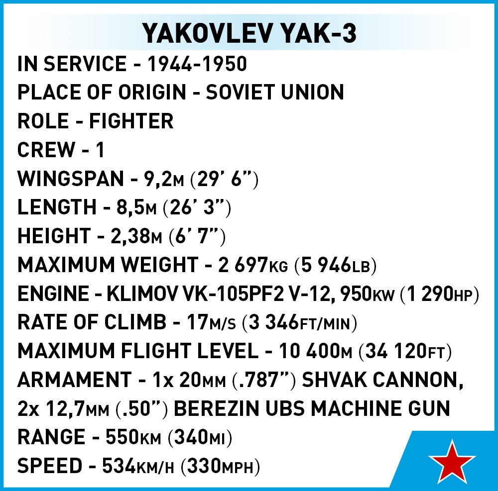 COBI Yakovlev Yak-3